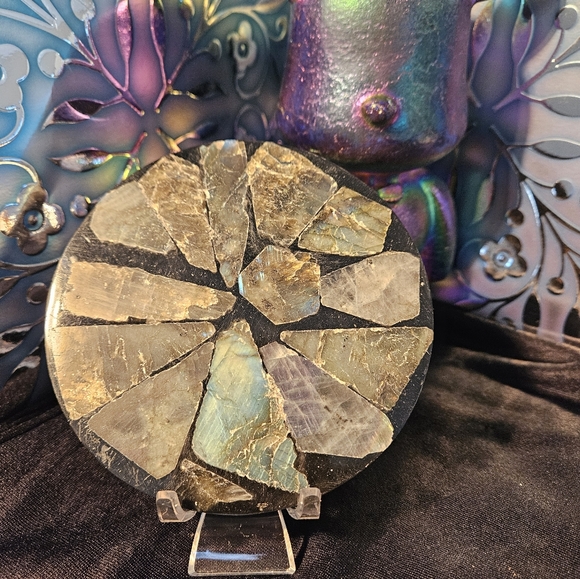 Labradorite Coaster (1) - Picture 2 of 3